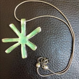 Cecile Jeanne Necklace vintage modernist enamel